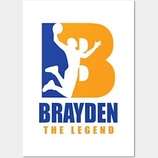 Brayden Custom Player Basketball Your Name The Legend Posters and Art